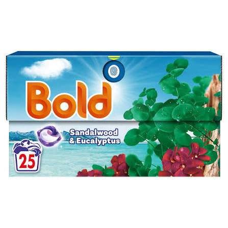 Bold Washing Liquid Pods Sandalwood & Eucalyptus 25W